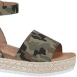 Camo, Weeboo Miranda Style, Short Platform Sandals